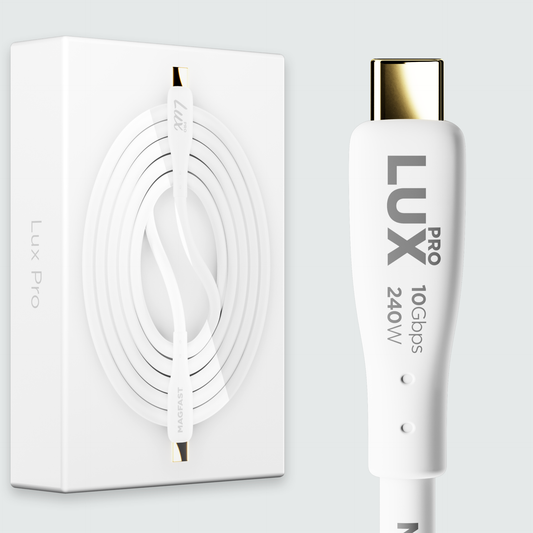 MAGFAST Lux Pro Cable - Alpine White - 2m - USB-C to USB-C (Pre-Order)