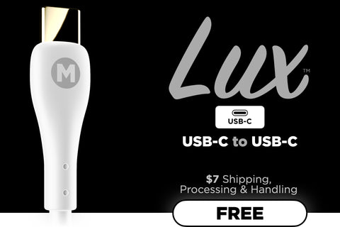 Your FREE Lux USB-C to USB-C cable